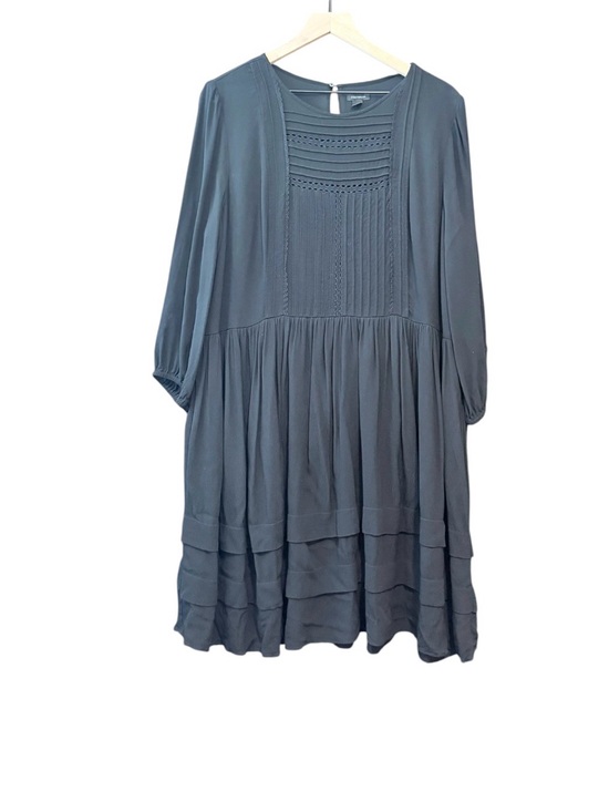 Ann Taylor Dresses & Skirts - Ann Taylor Black Tiered Pintuck Dress Flowy Lagenlook Minimalist capsule
